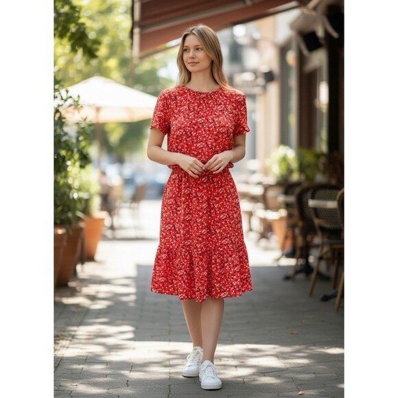 Banana Republic Dresses & Skirts - BANANA REPUBLIC Floral Stretch Knit Dress Cottage Core Women Size XS to S